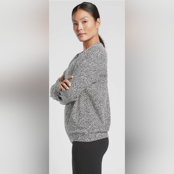 Athleta Studio to Street micro Cheetah animal print sweater size Medium - Picture 3 of 13